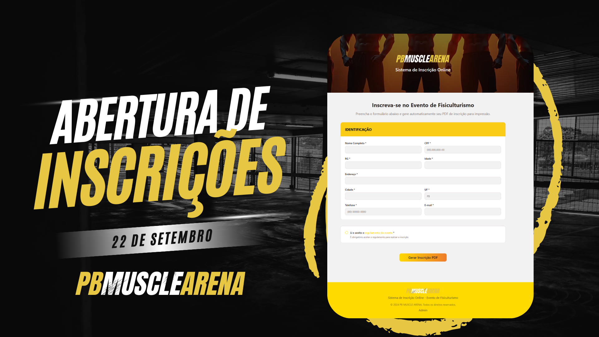 As inscrições para o PB Muscle Arena 2025 estão prestes a abrir, e consequentemente, a comunidade se prepara para uma edição histórica.